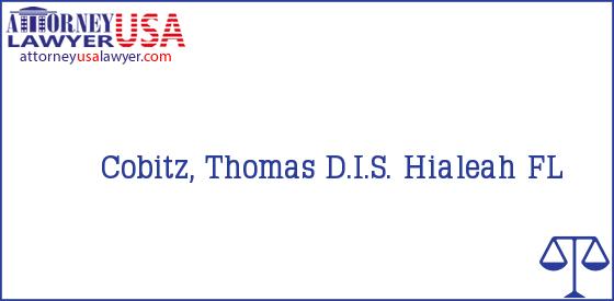 Telephone, Address and other contact data of Cobitz, Thomas, Hialeah, FL, USA