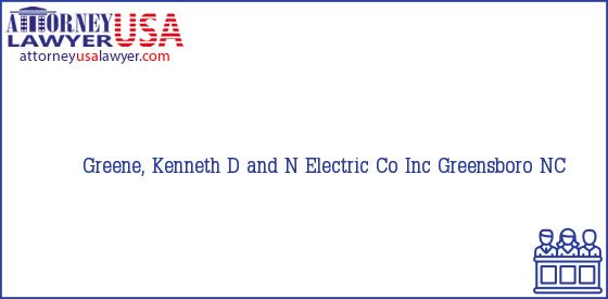 Telephone, Address and other contact data of Greene, Kenneth, Greensboro, NC, USA