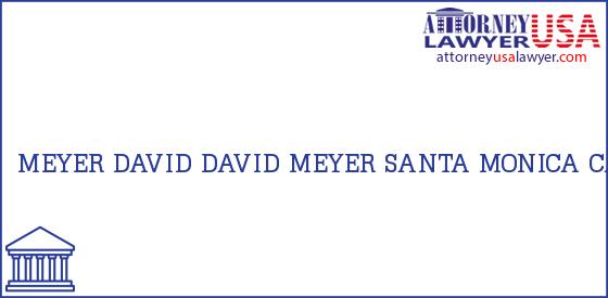 Telephone, Address and other contact data of MEYER DAVID, SANTA MONICA, CA, USA