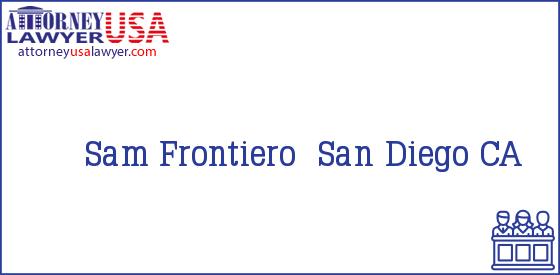 Telephone, Address and other contact data of Sam Frontiero, San Diego, CA, USA