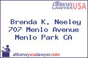 Brenda K. Neeley 707 Menlo Avenue Menlo Park CA