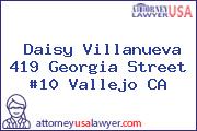 Daisy Villanueva 419 Georgia Street #10 Vallejo CA