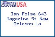 Ian Folse 643 Magazine St New Orleans La