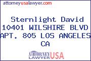 Sternlight David 10401 WILSHIRE BLVD APT. 805 LOS ANGELES CA