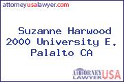 Suzanne Harwood 2000 University E. Palalto CA