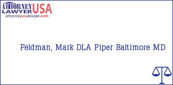 Telephone, Address and other contact data of Feldman, Mark, Baltimore, MD, USA