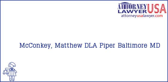 Telephone, Address and other contact data of McConkey, Matthew, Baltimore, MD, USA