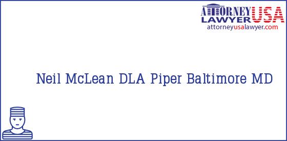 Telephone, Address and other contact data of Neil McLean, Baltimore, MD, USA