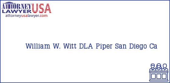 Telephone, Address and other contact data of William W. Witt, San Diego, Ca, USA