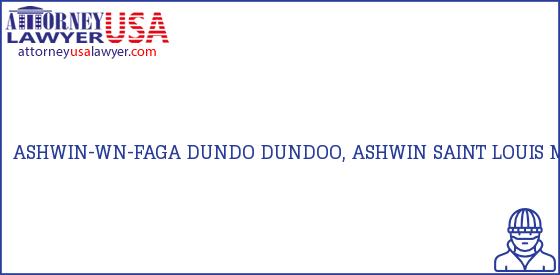 Telephone, Address and other contact data of ASHWIN-WN-FAGA DUNDO, SAINT LOUIS, MO, USA