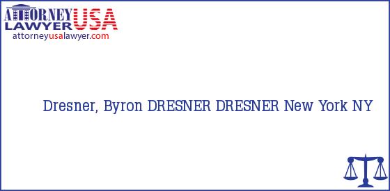Telephone, Address and other contact data of Dresner, Byron, New York, NY, USA
