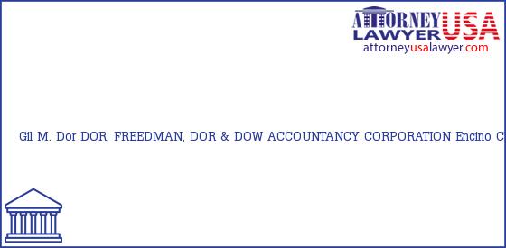 Telephone, Address and other contact data of Gil M. Dor, Encino, CA, USA