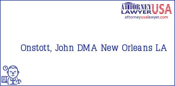 Telephone, Address and other contact data of Onstott, John, New Orleans, LA, USA