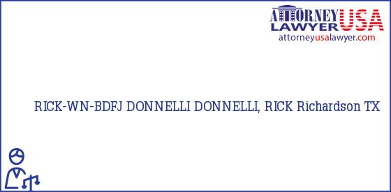 Telephone, Address and other contact data of RICK-WN-BDFJ DONNELLI, Richardson, TX, USA