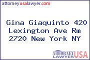 Gina Giaquinto 420 Lexington Ave Rm 2720 New York NY