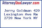 Jerry Goldman 420 Lexington Ave Rm 2720 New York NY