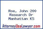 Roe, John 200 Research Dr Manhattan KS