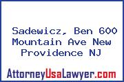 Sadewicz, Ben 600 Mountain Ave New Providence NJ