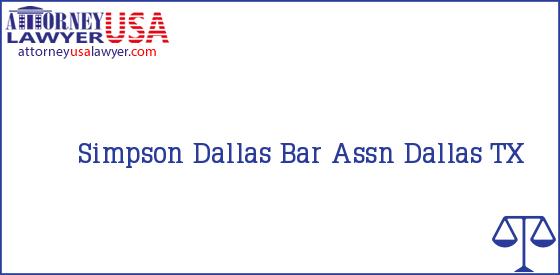 Telephone, Address and other contact data of Simpson, Dallas, TX, USA