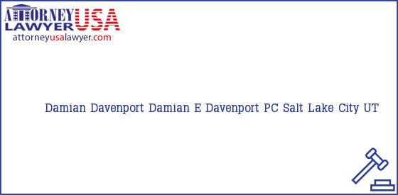 Telephone, Address and other contact data of Damian Davenport, Salt Lake City, UT, USA