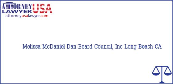 Telephone, Address and other contact data of Melissa McDaniel, Long Beach, CA, USA