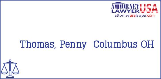 Telephone, Address and other contact data of Thomas, Penny, Columbus, OH, USA