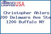 Christopher Ahlers 200 Delaware Ave Ste 1200 Buffalo NY