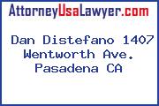 Dan Distefano 1407 Wentworth Ave. Pasadena CA