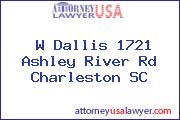 W Dallis 1721 Ashley River Rd Charleston SC