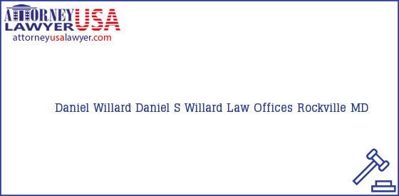 Telephone, Address and other contact data of Daniel Willard, Rockville, MD, USA