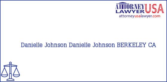 Telephone, Address and other contact data of Danielle Johnson, BERKELEY, CA, USA