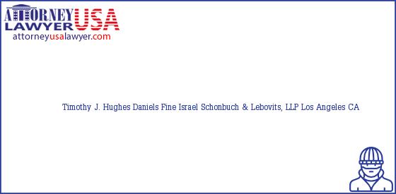 Telephone, Address and other contact data of Timothy J. Hughes, Los Angeles, CA, USA