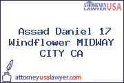 Assad Daniel 17 Windflower MIDWAY CITY CA