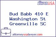 Bud Babb 410 E Washington St Greenville SC
