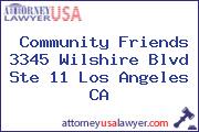 Community Friends 3345 Wilshire Blvd Ste 11 Los Angeles CA