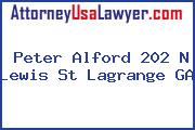 Peter Alford 202 N Lewis St Lagrange GA