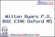 Wilton  Byars P.O. BOX 1396 Oxford MS