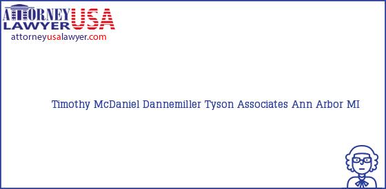 Telephone, Address and other contact data of Timothy McDaniel, Ann Arbor, MI, USA