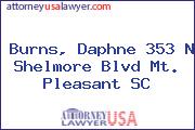 Burns, Daphne 353 N Shelmore Blvd Mt. Pleasant SC