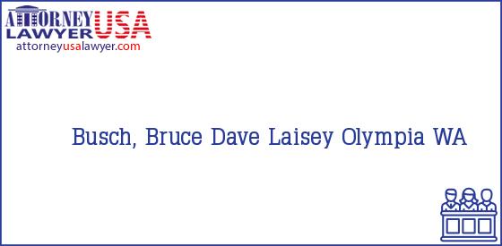 Telephone, Address and other contact data of Busch, Bruce, Olympia, WA, USA