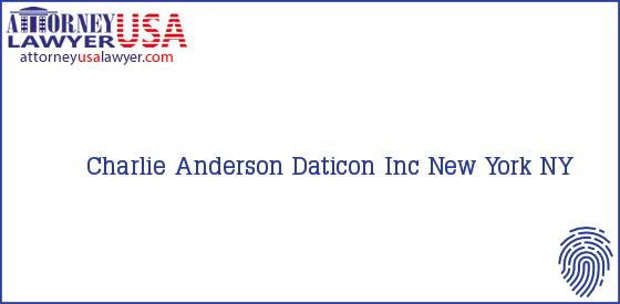 Telephone, Address and other contact data of Charlie Anderson, New York, NY, USA