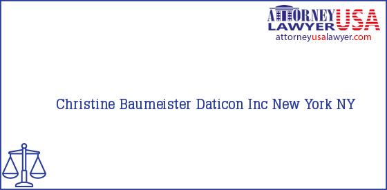 Telephone, Address and other contact data of Christine Baumeister, New York, NY, USA