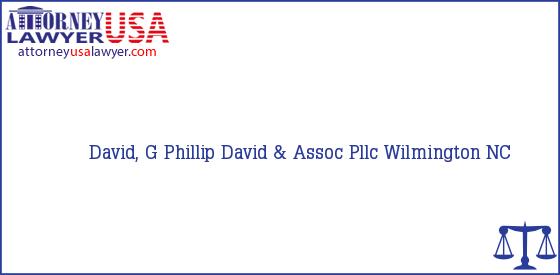 Telephone, Address and other contact data of David, G Phillip, Wilmington, NC, USA