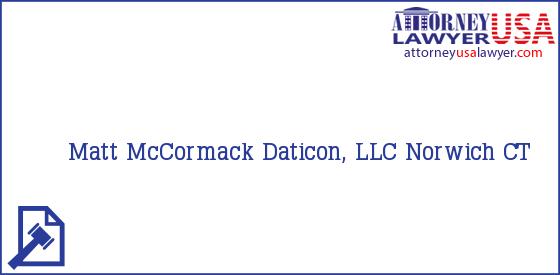 Telephone, Address and other contact data of Matt McCormack, Norwich, CT, USA