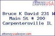 Bruce K David 231 W Main St # 200 Carpentersville IL