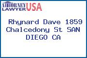 Rhynard Dave 1859 Chalcedony St SAN DIEGO CA