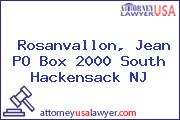 Rosanvallon, Jean PO Box 2000 South Hackensack NJ