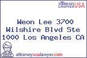 Weon Lee 3700 Wilshire Blvd Ste 1000 Los Angeles CA