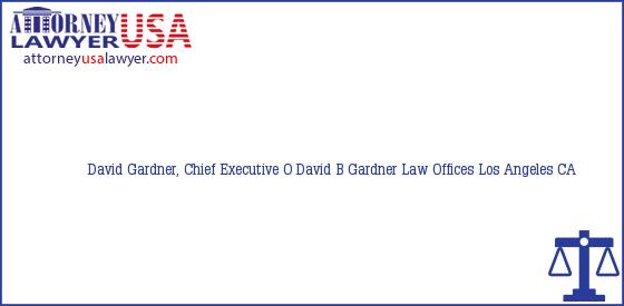 Telephone, Address and other contact data of David Gardner, Chief Executive O, Los Angeles, CA, USA