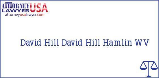 Telephone, Address and other contact data of David Hill, Hamlin, WV, USA